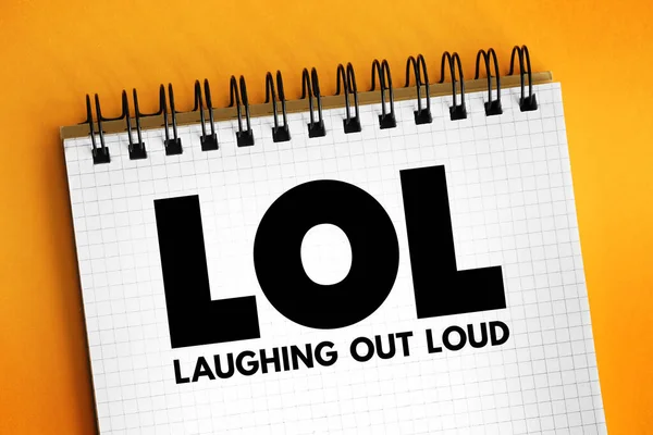 Lol Laughing Out Loud Initialism Laughing Out Loud Popular Element — Stockfoto
