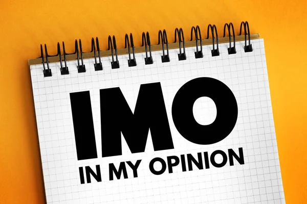 Imo Opinion Acronym Text Concept Presentations Reports — Foto Stock