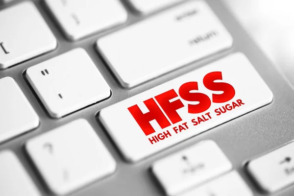 Hfss High Fat Salt Sugar Akronym Term För Livsmedel Och — Stockfoto