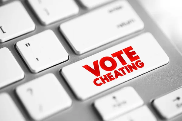 Vote Cheating Text Concept Button Keyboard Presentations Reports — Stock Photo, Image