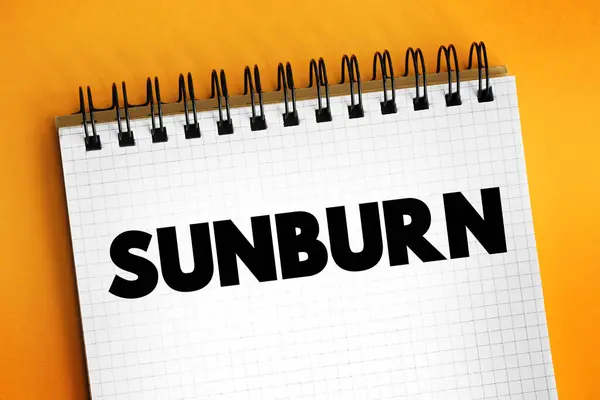 Sunburn is a form of radiation burn that affects living tissue, such as skin, text concept background