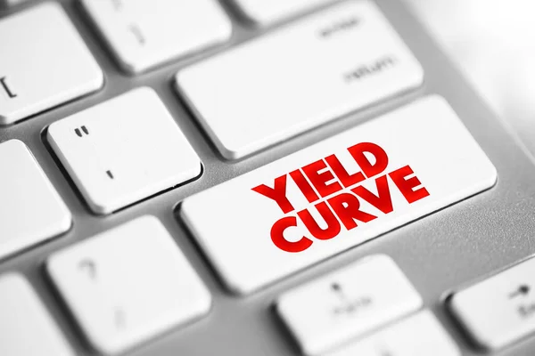 Yield Curve is a line that plots yields of bonds having equal credit quality but differing maturity dates, text concept button on keyboard