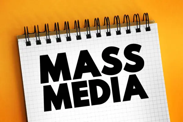 Mass Media refers to a diverse array of media technologies that reach a large audience via mass communication, text concept for presentations and reports