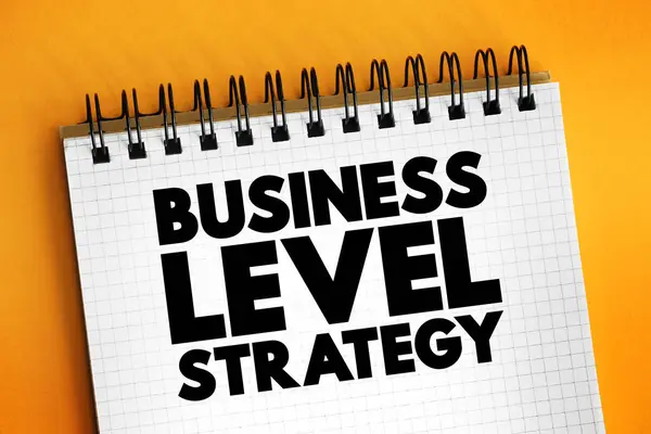 Business Level Strategy - examine how firms compete in a given industry, text concept on notepad