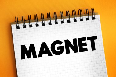 Mıknatıs - manyetik alan üreten madde veya nesne, not defterinde metin kavramı