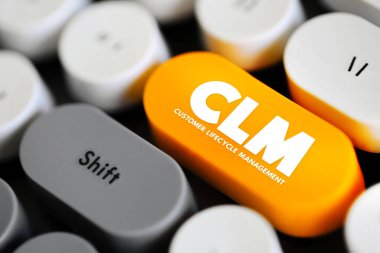 CLM - Müşteri Lifecycle Management, bir iş performansını, klavye üzerindeki metin düğmesini, bir süre analiz edildiğinde