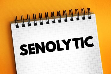 Senolitik - temel araştırma altındaki küçük moleküller sınıfı, not defterindeki metin kavramı