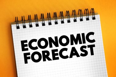 Economic Forecast - process of making predictions about the economy, text concept on notepad clipart