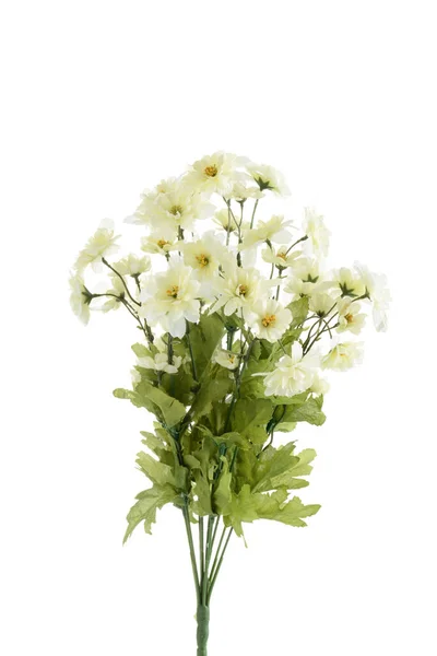 Izolált Mesterséges Kis Fehér Virágok — Stock Fotó