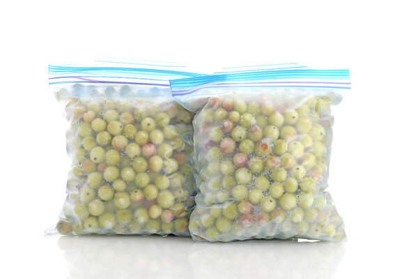 two bags of fresh frozen gooseberries