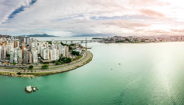 Vista Panorámica Costa Ciudad Florianopolis Brasil —  Fotos de Stock