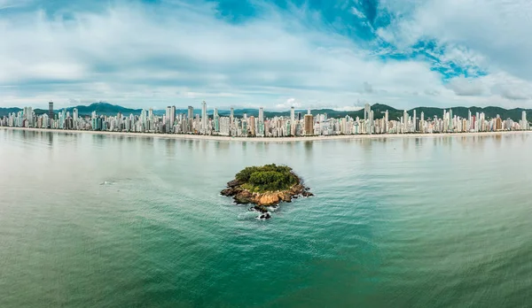 Aerial Panoramic View Balneario Camboriu Skyline Santa Catarina Brazil — Stockfoto