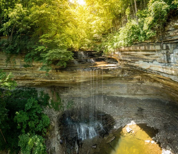 Groot Panoramisch Uitzicht Clifty Falls Clifty Falls State Park Madison — Stockfoto