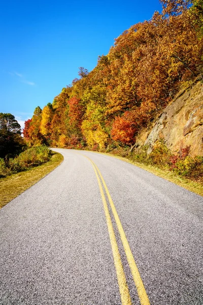 Сценічний Вигляд Блю Рідж Парквей Поблизу Ашвілла Північна Кароліна Восени — стокове фото