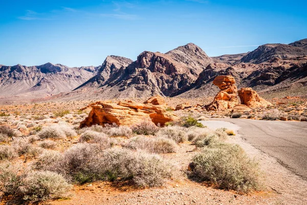 Rotsformaties Vallei Van Brand Staatspark Nevada — Stockfoto