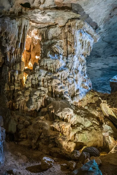Stalactitie Formaties Thien Cung Grotto Long Bay Vietnam — Stockfoto