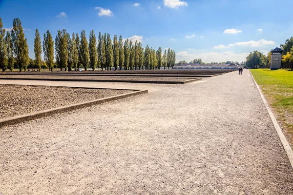 Dachau Germany September 2015 Footprints Barracks Dachau Concentration Camp Memorial — Stock Photo, Image