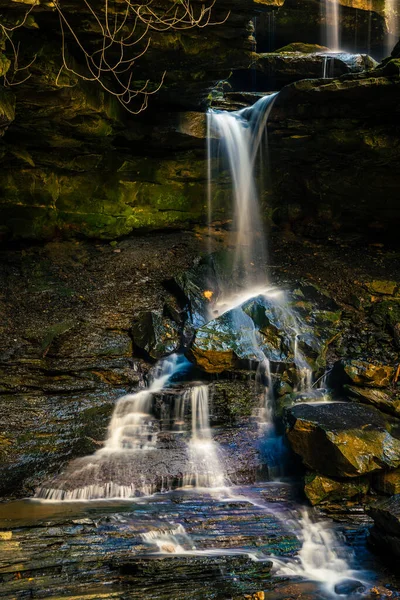 Kentucky Deki Mccammon Branch Falls Uzun Soluklu Görüntüsü — Stok fotoğraf