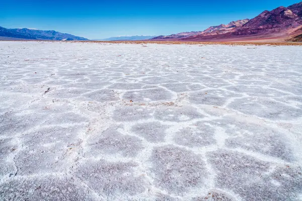 Salt Deposits Badwater Basin Death Valley National Park California — Stock Photo, Image