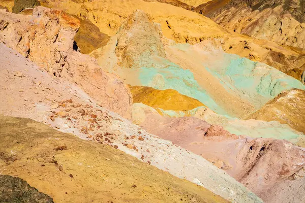 Scenic View Artist Palette Hills Covered Colorful Volcanic Deposits Death — Stock Photo, Image