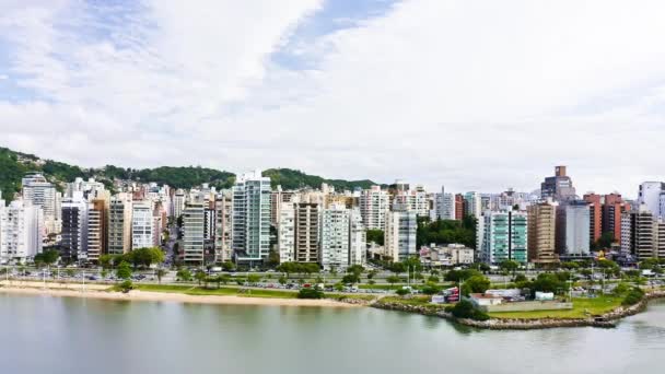 Vista Panorâmica Litoral Cidade Florianópolis Brasil — Vídeo de Stock