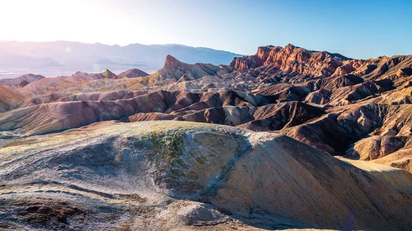 Szenische Ansicht Von Badlands Vom Zabriskie Point Death Valley Nationalpark Stockbild