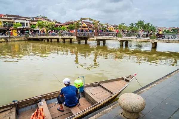 Hoi Vietnam 2022 November View Thu Bon River Running Historic Stock Kép