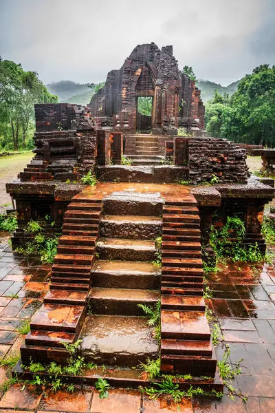 Ruiner Shaiva Hindu Tempel Centrala Vietnam Stockbild