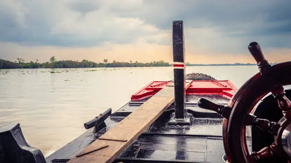 Reizen Boot Chien River Zuid Vietnam Rechtenvrije Stockfoto's