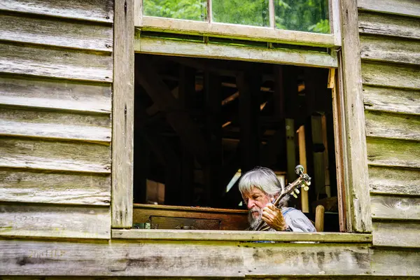 Great Smoky Mountains National Park Mingus Mill June 2021 Man Stock Image