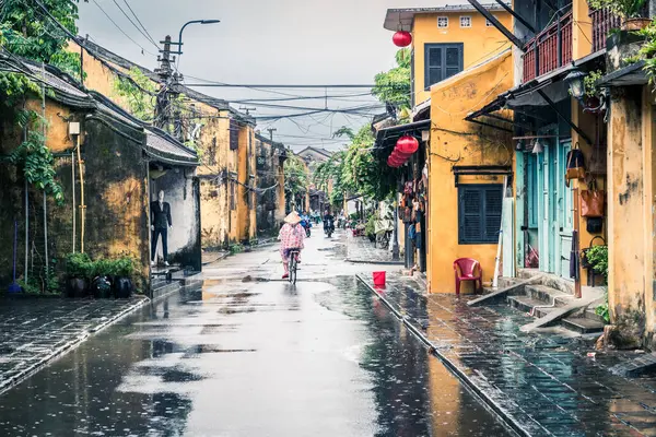 Хойан Вьетнам Ноября 2022 Года Уличная Сцена Старом Городе Хойан Стоковое Изображение