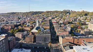 Cincinnati, Ohio 'daki Ren üzerinde hava manzarası
