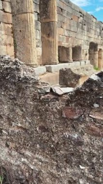 Yunanistan 'ın Mora Yarımadası' ndaki Şehir Devleti Antik Messene kalıntıları