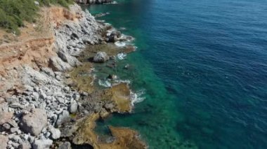 Hindi Alanya 'da güzel bir sahil. Yüksek kalite 4k görüntü