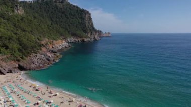 Hindi Alanya 'da güzel bir sahil. Yüksek kalite 4k görüntü