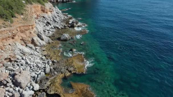 Красивый Пляж Турции Алания Высококачественные Кадры — стоковое видео
