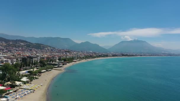 土耳其美丽的海滩 阿拉亚 高质量的4K镜头 — 图库视频影像