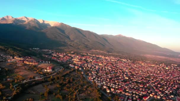 Vue Aérienne Célèbre Station Ski Bansko Région Blagoevgrad Bulgarie — Video
