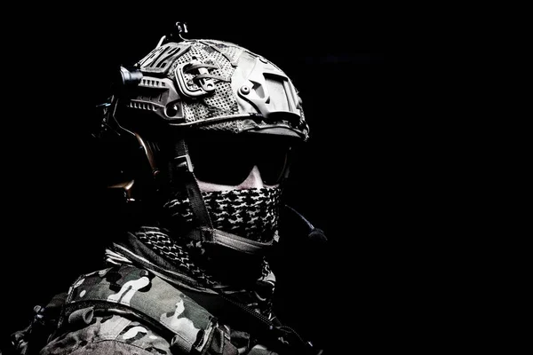 Modern Army Special Forces Equipped Soldier Terrorist Squad Fighter Elite — Stock fotografie