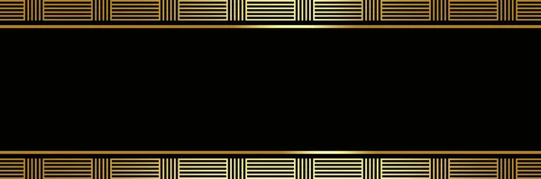 Zwarte Achtergrond Met Gouden Rand Patroon Elegant Modern Design Glanzend Rechtenvrije Stockafbeeldingen