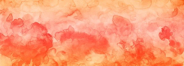 Colorful Watercolor Background Orange Abstract Paint Blotches Red Pink Colors — Stock Photo, Image