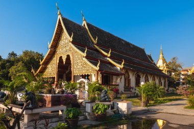 Phra Chedi and Phra Wihan of Wat Chiang Man in Chiang Mai, Thailand