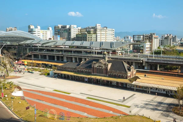 February 2021 Taichung Railway Station Originally Constructed 1905 Wooden Building — Stock Photo, Image