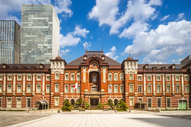 Japonya'da tokyo istasyonunun cephesi