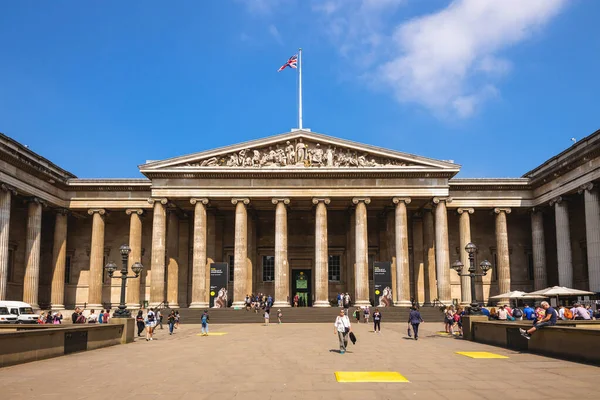 2018 Június British Museum Főbejárata Londoni Egyesült Királyság Emberi Történelemmel — Stock Fotó