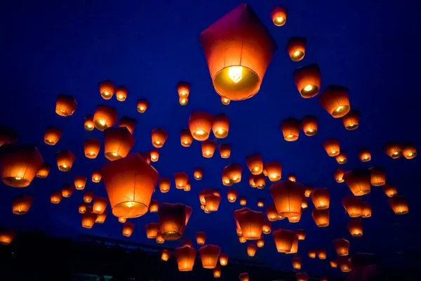 Pingsi Lámpás Fesztivál Itt Taipei Tajvan — Stock Fotó