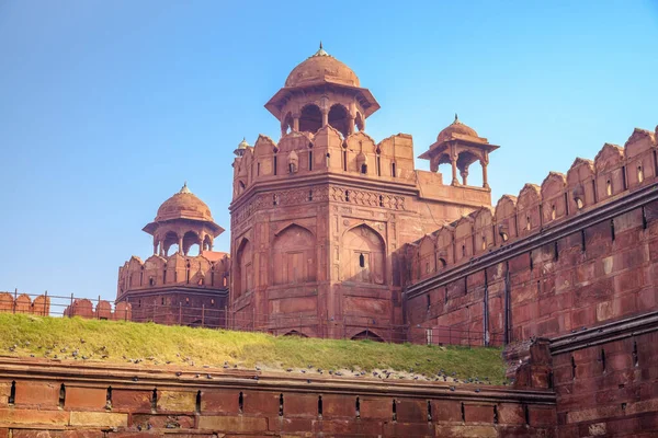 Forte Vermelho Lal Qila Delhi Velho Índia — Fotografia de Stock