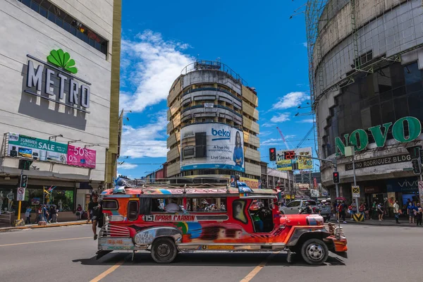 Mayo 2023 Viaje Jeepney Por Colon Street Osmena Boulevard Intersección — Foto de Stock