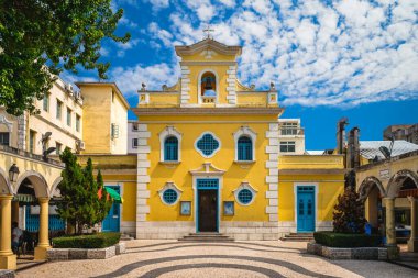 Macau, Macao, Çin 'deki St. Francis Xavier Kilisesi. Çevirisi: 