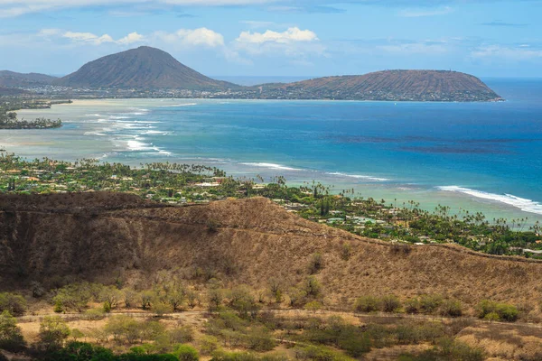 Blick Über Den Diamantenkopf Auf Der Insel Oahu Hawaii Usa — Stockfoto